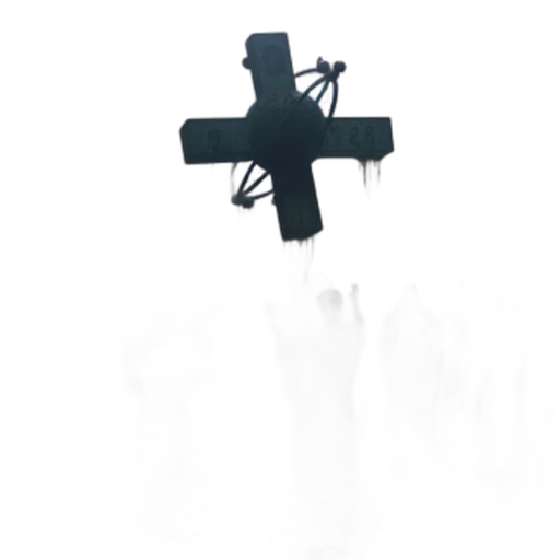 weapon, robot, sword, staff, concept art, pixel art, 3d render, fog transparent PNG cut-out