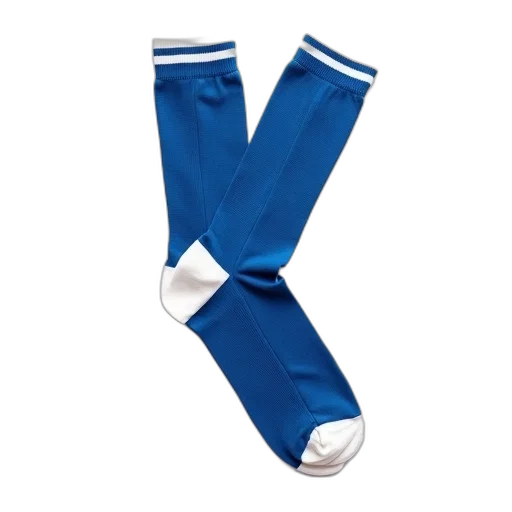 blue, pair, socks, white, soles, stripe, top, edge transparent PNG cut-out