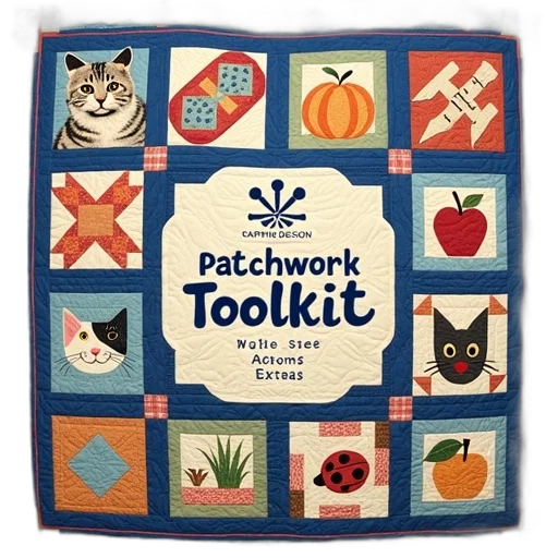second, image, close-up, patchwork, toolkit, section, original, quilt transparent PNG cut-out