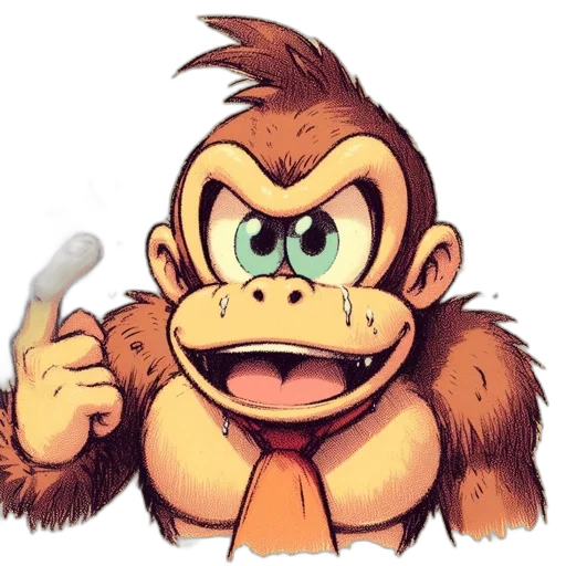 animal, staff, creature, concept art, cartoon, photorealistic, 3d render, monkey-like transparent PNG cut-out