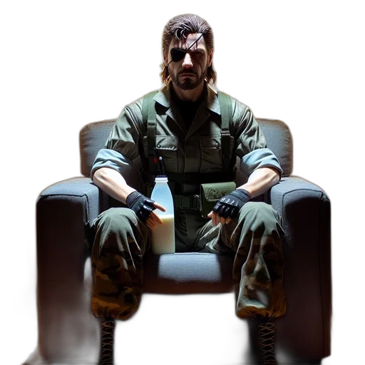 jacket, furniture, face, weapon, concept art, 3d render, cyberpunk, pixel art transparent PNG cut-out