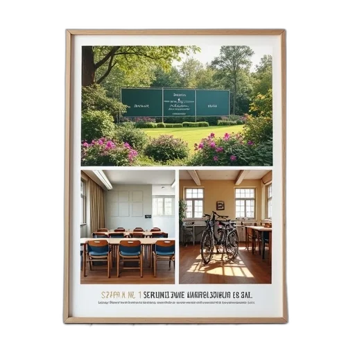 furniture, earth tones, green, poster, collage, images, depicting, classroom transparent PNG cut-out