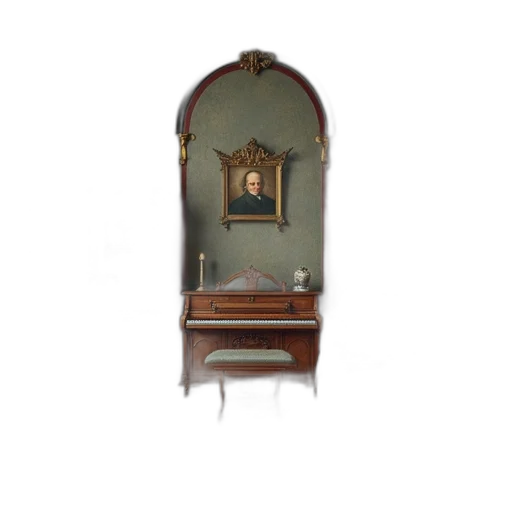 furniture, staff, face, crown, 3d render, oil painting, photorealistic, cover transparent PNG cut-out
