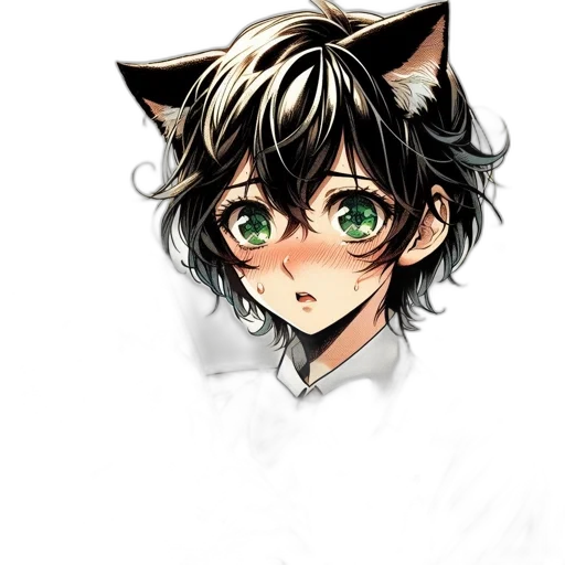 staff, face, animal, creature, anime, watercolor, pixel art, fantasy art transparent PNG cut-out