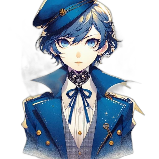 staff, crown, hat, face, anime, pixel art, concept art, watercolor transparent PNG cut-out