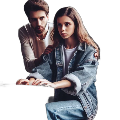 jacket, furniture, photorealistic, concept art, inside, office-like, space, man transparent PNG cut-out