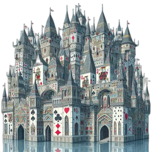 building, crown, concept art, pixel art, 3d render, fantasy art, underwater, red transparent PNG cut-out