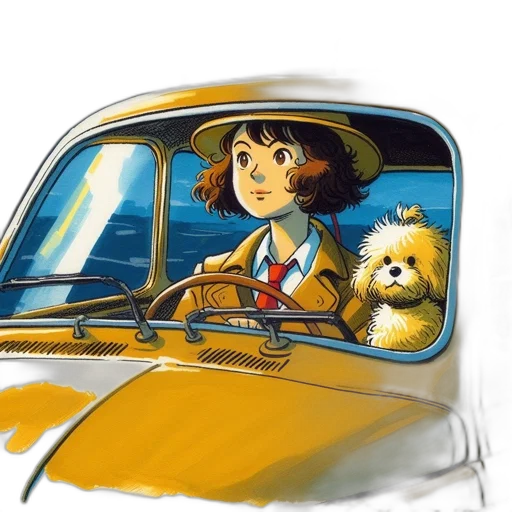 car, concept art, comic book art, photorealistic, watercolor, underwater, beach, city street transparent PNG cut-out