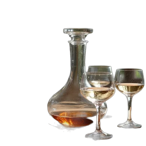 bottle, 3d render, glass, carafe transparent PNG cut-out