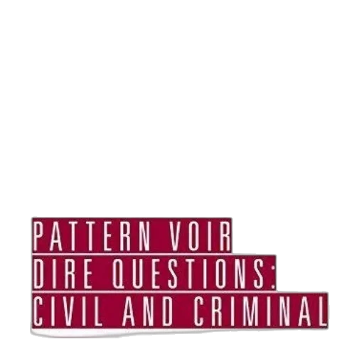 pattern, voir, dire, questions, civil, criminal, susan, broome transparent PNG cut-out