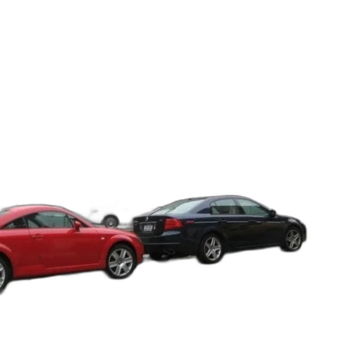 car, 3d render, photorealistic, concept art, red, parked, next, black transparent PNG cut-out