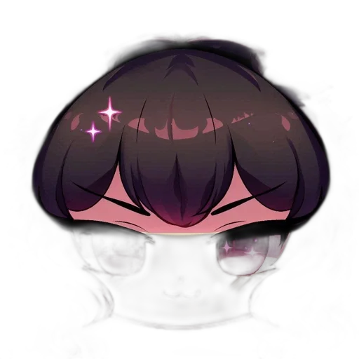 mask, face, hair, staff, vaporwave, anime, concept art, pixel art transparent PNG cut-out
