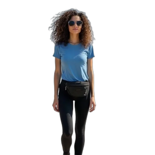 staff, jacket, hair, jewelry, 3d render, photorealistic, concept art, blue transparent PNG cut-out