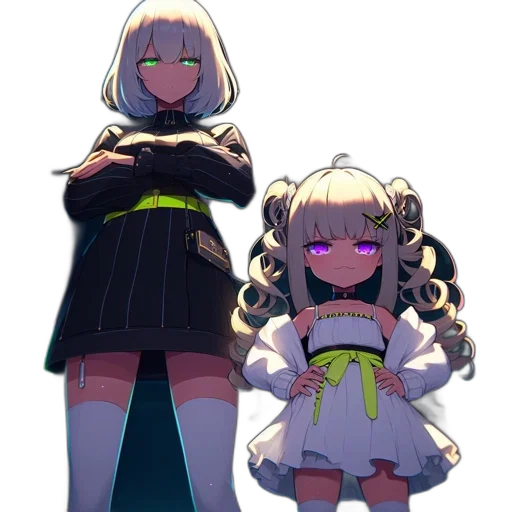 dress, staff, creature, crown, pixel art, concept art, anime, cyberpunk transparent PNG cut-out