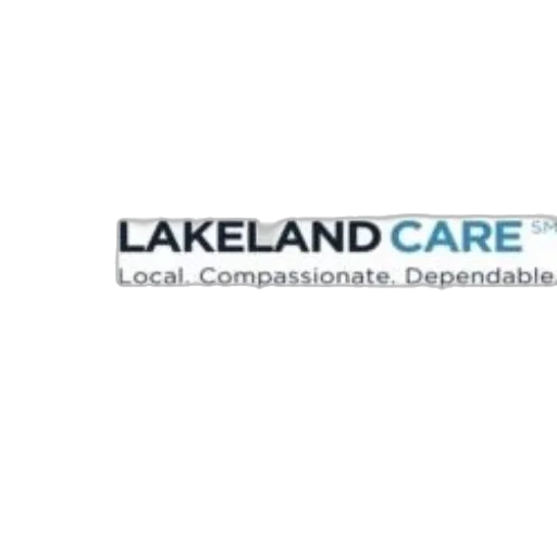 logo, lakeland, care, features, blue, white, color, scheme transparent PNG cut-out