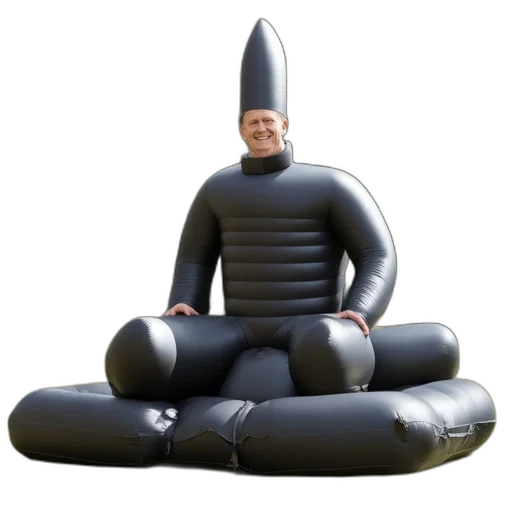 furniture, creature, jacket, hat, 3d render, concept art, outer space, oversized transparent PNG cut-out