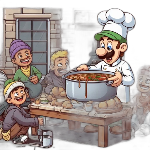 food, concept art, pixel art, 3d render, comic book art, fire, snow, earth tones transparent PNG cut-out