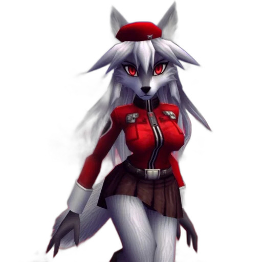staff, animal, dress, fantasy art, concept art, pixel art, 3d render, red transparent PNG cut-out