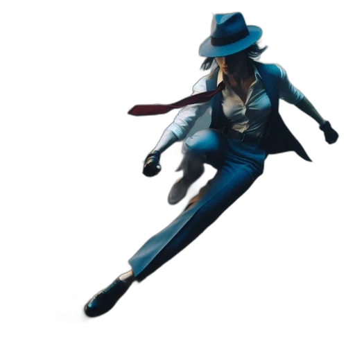 hat, staff, jacket, weapon, concept art, 3d render, pixel art, blue transparent PNG cut-out