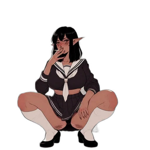 jacket, dress, staff, creature, concept art, cartoon, pixel art, anime transparent PNG cut-out