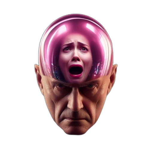 face, mask, 3d render, concept art, photorealistic, comic book art, outer space, life-sized transparent PNG cut-out