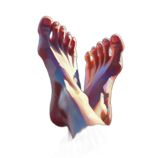 shoes, creature, weapon, face, photorealistic, concept art, 3d render, watercolor transparent PNG cut-out