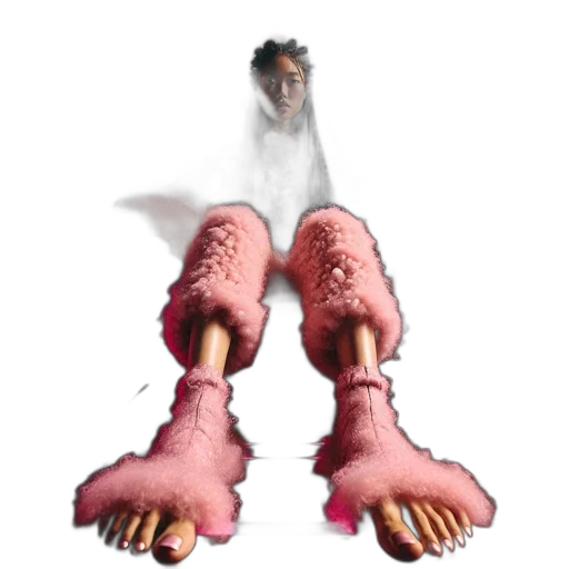 shoes, creature, dragon, umbrella, concept art, 3d render, photorealistic, person transparent PNG cut-out