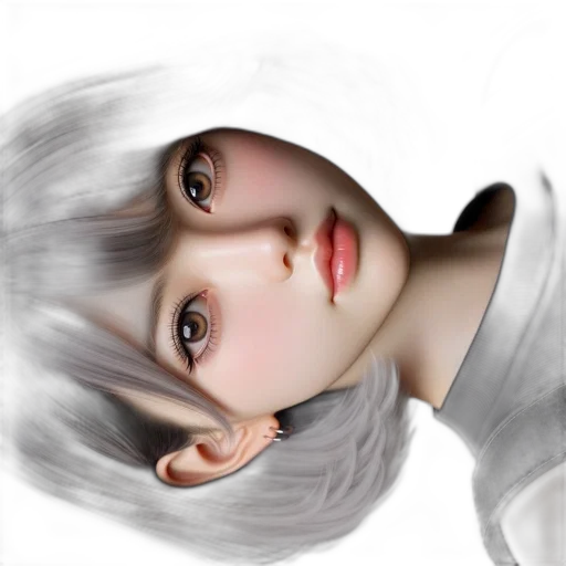 face, robot, hair, mask, photorealistic, 3d render, fantasy art, anime transparent PNG cut-out