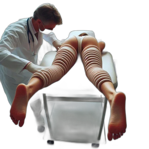 furniture, medical, exam, room, male, doctor, attends, female transparent PNG cut-out