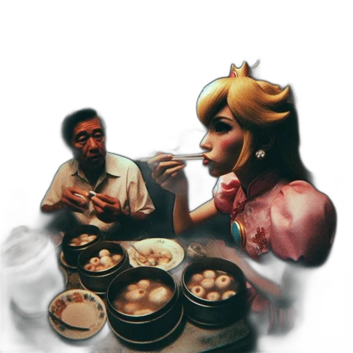 food, jewelry, mask, 3d render, photorealistic, concept art, vaporwave, underwater transparent PNG cut-out