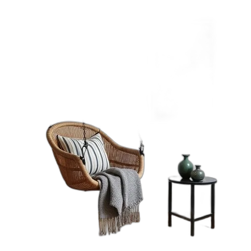 furniture, shoes, jewelry, hat, 3d render, concept art, photorealistic, forest transparent PNG cut-out