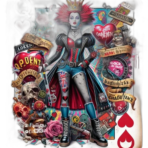 jewelry, dress, concept art, fantasy art, comic book art, red, dark, queen transparent PNG cut-out