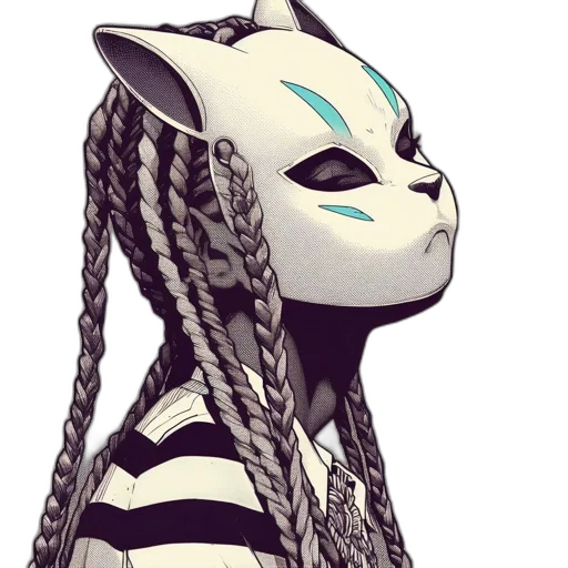 mask, creature, animal, jewelry, fantasy art, concept art, comic book art, anime transparent PNG cut-out