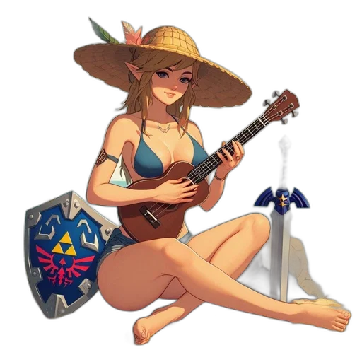 hat, staff, weapon, pixel art, concept art, fantasy art, anime, beach transparent PNG cut-out