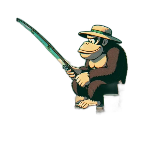 staff, animal, hat, weapon, concept art, 3d render, pixel art, cartoon transparent PNG cut-out