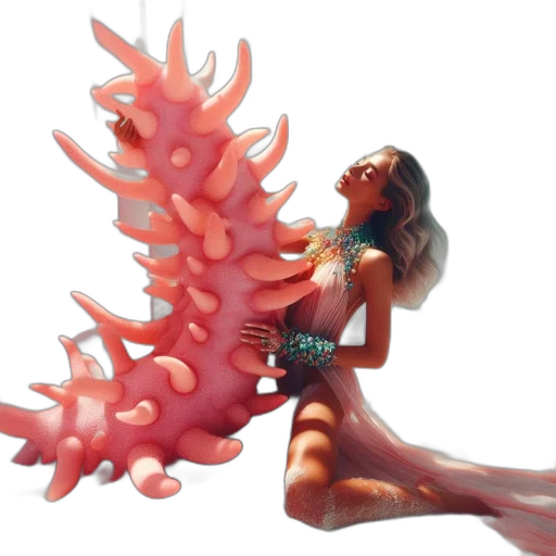 creature, dragon, 3d render, concept art, fantasy art, underwater, fire, outer space transparent PNG cut-out