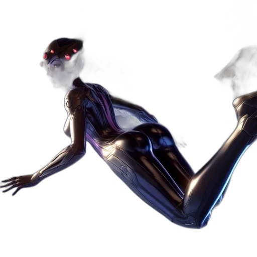 robot, creature, dress, mask, concept art, cyberpunk, 3d render, photorealistic transparent PNG cut-out