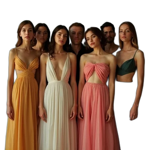 dress, jewelry, staff, concept art transparent PNG cut-out