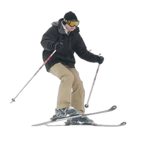 staff, jacket, photorealistic, 3d render, snow, skier, black, tan transparent PNG cut-out