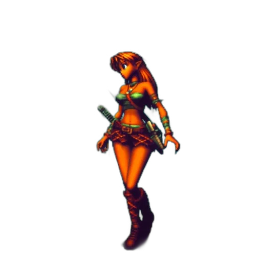 weapon, staff, dress, sword, pixel art, concept art, 3d render, fantasy art transparent PNG cut-out