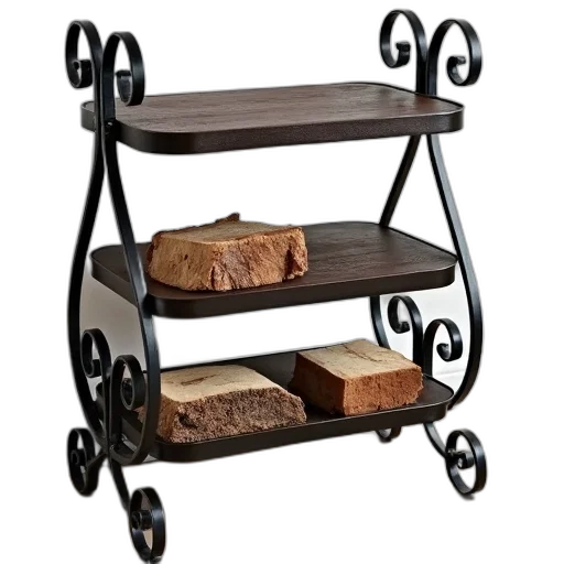 furniture, 3d render, fireplace, log, rack, shelves, indoor, outdoor transparent PNG cut-out