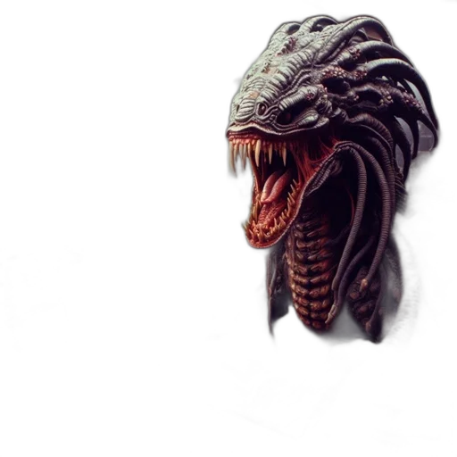 creature, mask, dragon, animal, concept art, 3d render, fantasy art, pixel art transparent PNG cut-out