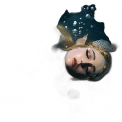 umbrella, face, mask, crown, photorealistic, concept art, 3d render, watercolor transparent PNG cut-out