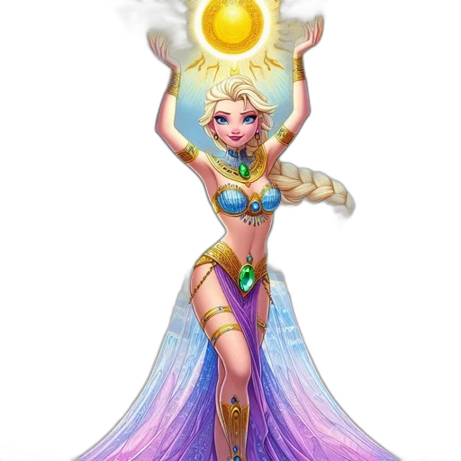 staff, dress, fantasy art, concept art, pixel art, comic book art, pastel, colorful transparent PNG cut-out