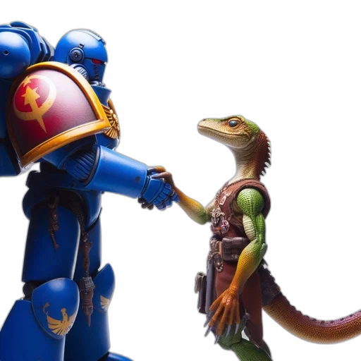 dragon, robot, concept art, 3d render, outer space, blue, two, toy transparent PNG cut-out