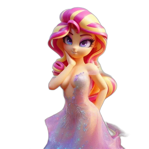 dress, 3d render, fantasy art, concept art, cartoon, enchanting, animated, character transparent PNG cut-out