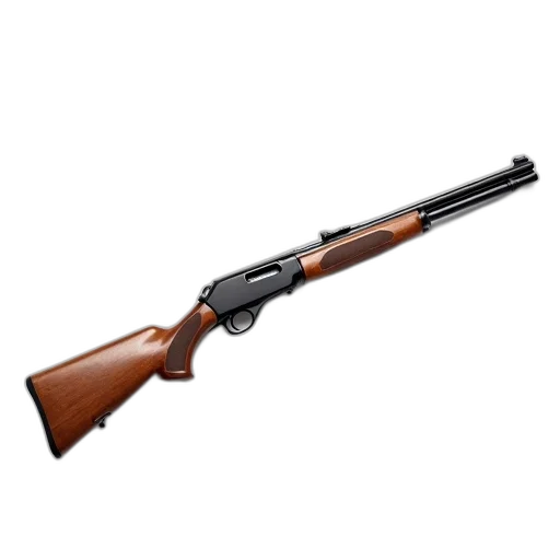 weapon, sleek, black, rifle, wooden, stock, metal, barrel transparent PNG cut-out