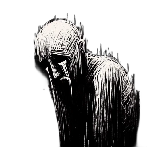 mask, creature, face, jacket, concept art, comic book art, pixel art, cyberpunk transparent PNG cut-out