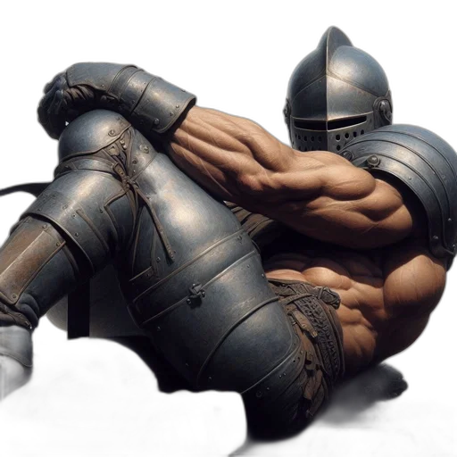 sword, weapon, 3d render, concept art, photorealistic, fantasy art, armed, muscular transparent PNG cut-out