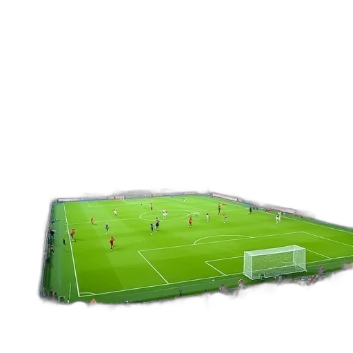 3d render, concept art, nighttime, soccer, match, progress, players, field transparent PNG cut-out